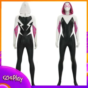 Spider Men Gwen Cosplay Costume Superhero Jumpsuit Halloween Comic-Con Carnival Party Coser Props High Quality Bodysuit Gift
