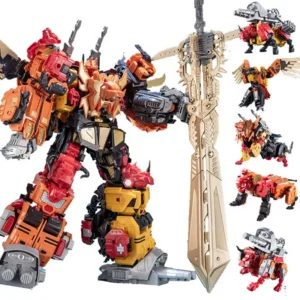 JinBao Predaking Transformation Cool Anime  5 in 1 Action Figure Robot Car Military Tank Model Toys Gifts Onslaugh Oversize 43CM