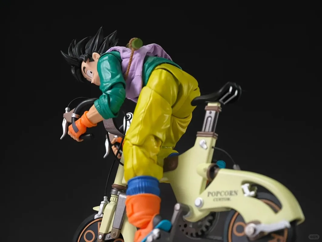 Kamione Genuine Dragon Ball Son Goku Baseball Boy Alloy Fully Articulated Action Figure With Bicycle Set For Anime Figure - Image 4