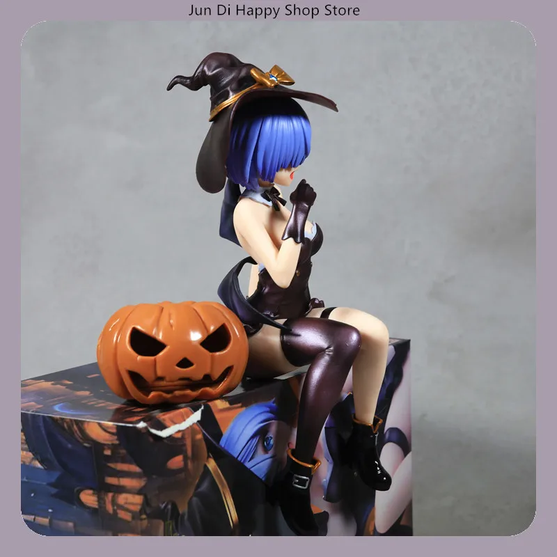 Re:Zero Rem Halloween Magic Night Enchantress 18cm Anime Figure Statue Desktop Decoration Gift