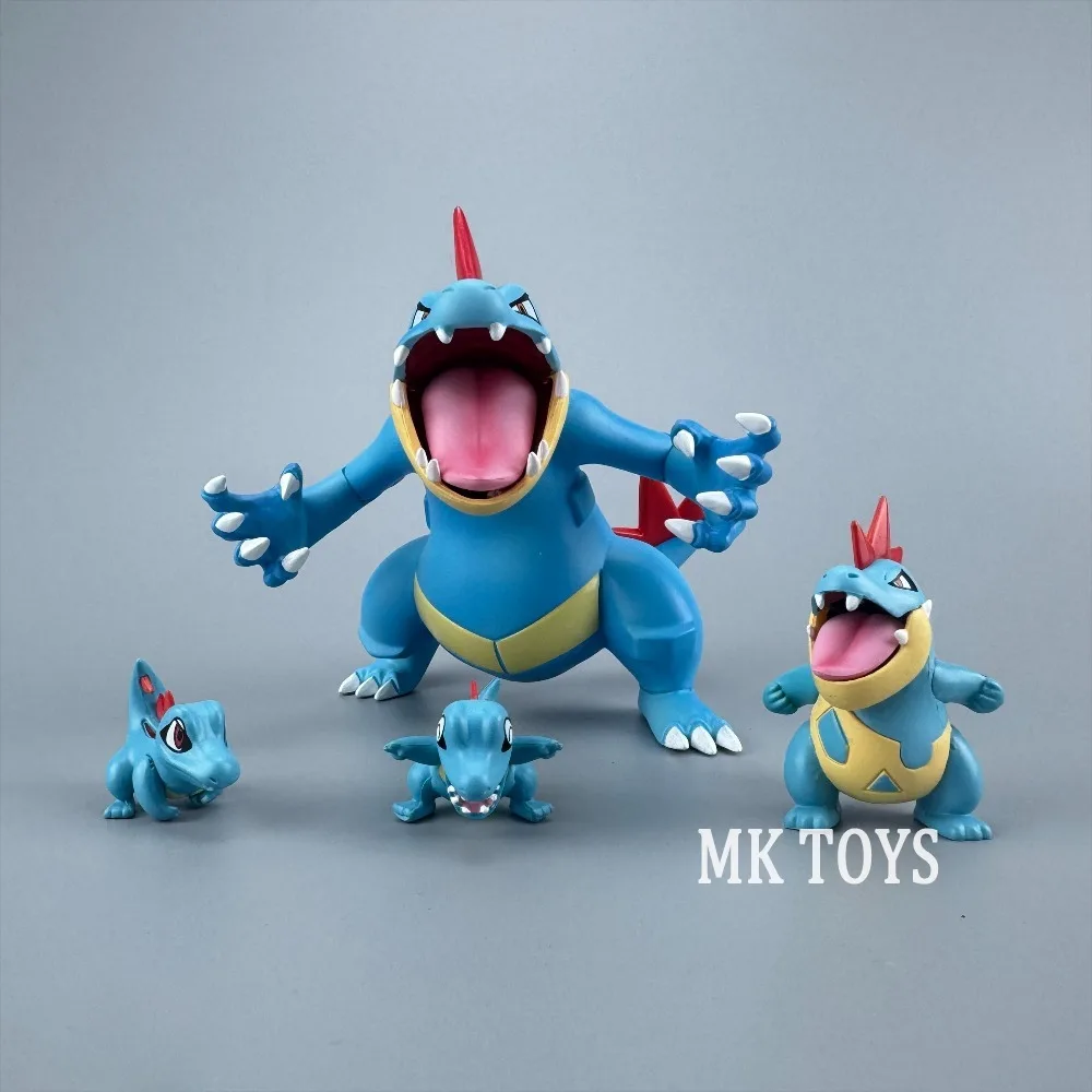 Anime Pokemon Figure Feraligatr Evolutionary Group Action Figures Pvc Collection Model Toys for Children Gifts 3-11cm