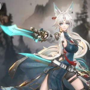 Practice White Mold Resin GK Assembly 3D Printing Static Figure Collectible Model Toy for Bilibili Fans over 8 Years Old