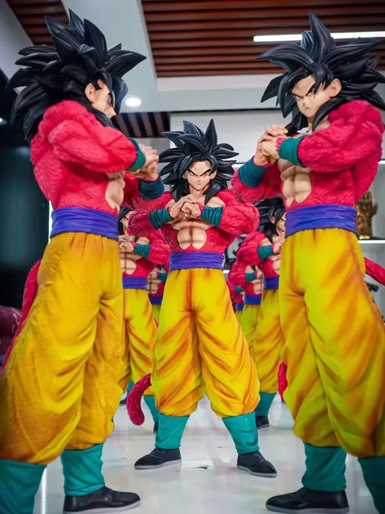 53cm JT Statue 1/4 Dragon Ball 2% Super Saiyan 4 Goku Dragon Ball Anime Figurine Collectible Gk Model Anime Action Figure Toys