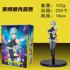 18CM Anime Game Cyberpunk: Edgerunners Lucy Figure Standing Anime Model Toy Gift Collection Aciton Figure PVC