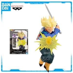 Original Bandai BANPRESTO GxMateria Dragon Ball Z Future Trunks SSJ In Stock Doll Model Collection Series Anime Figure WY