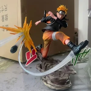 New Anime Uzumaki Naruto 22cm Battle Scene Action Figure Collectible Statue Desktop Decor Gift For Anime Fans And Collectors