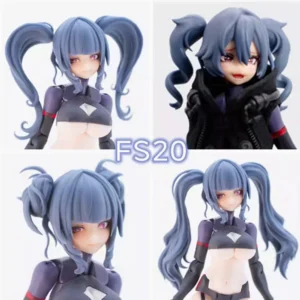 SH 1/12 Machine Girl Goddess Device FS20 Double Ponytail Wavy Hairstyle Modification Resin GK Accessory Model