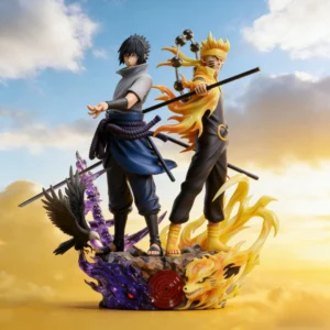 22cm Naruto Anime Figure Naruto And Sasuke GK Collection Figures Statue Anime Peripheral  Model Ornaments Birthday  Gift Toy
