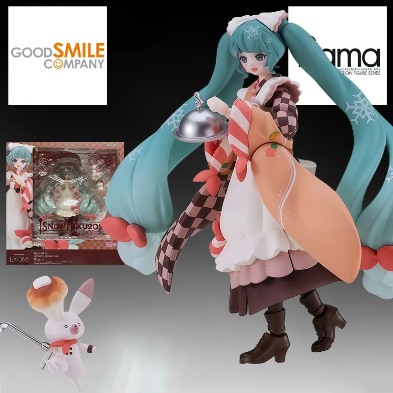 GSC Genuine FIGMA Anime Figure #EX-068 Snow Miku 140mm Action Figure Toys for Boys Kids Gift Collectible Model Ornaments