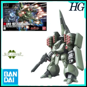 Bandai Genuine HG Zssa AMX-102 1/144 Anime Action Figure Assembly Model Toys Collectible Model Ornaments Gifts For Children