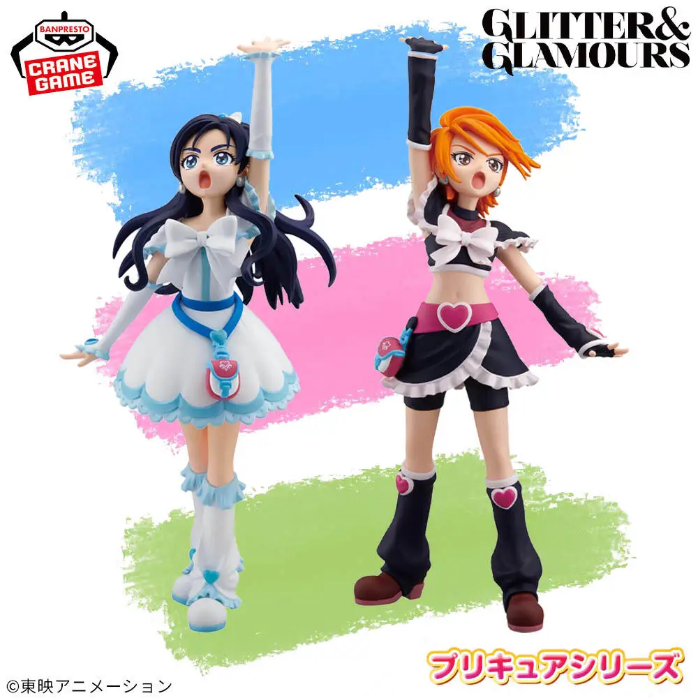 In Stock Genuine BANPRESTO GLITTER&GLAMOURS Pretty Cure Cure Black Cure White Figure Anime Model Toy
