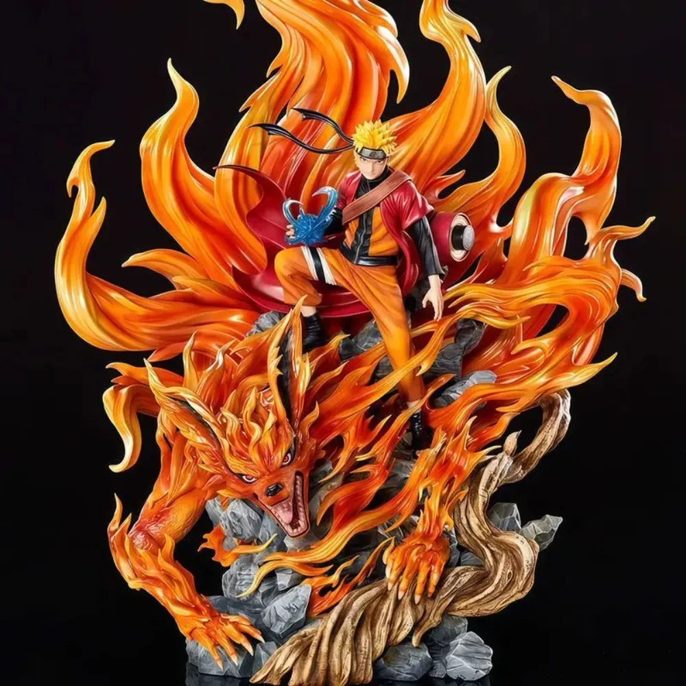 43cm Gk Bandai Naruto Uzumaki Kurama Mode Anime Action Figure PVC Model Toy Statue Collection for Home Decor Fans Birthday Gift - Image 5