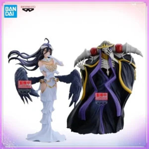 Original BANDAI NAMCO BANPRESTO OVERLORD Albedo Ainz Ooal Gown PVC Anime Figure Model Genuine Ornaments Collector Figurine Toy