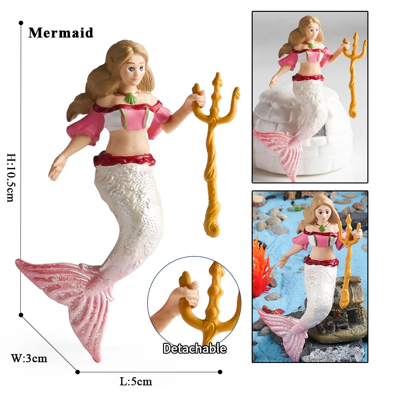 Oenux Beauty Fish Princess Mermaid Action Figures Model Elves Elf Pegasus Animal Figurines Doll Kid Toy Girl Gift Cake Toppers - Image 38