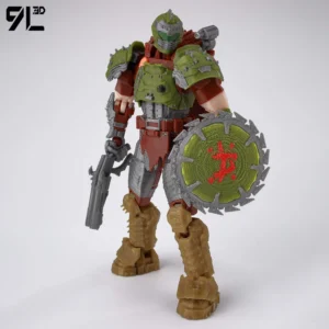 9L3D Printed Doom Slayer Action Figure Dummy13 with Super Shotgun T13 Multi-Jointed Collectible Toys Titan13 Lucky13 Boy Toys