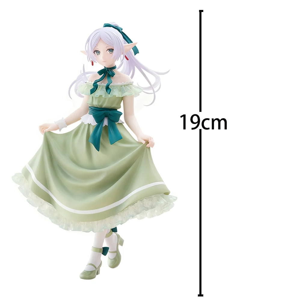 19CM Anime Frieren Figure Green Dress Frieren Action Figure PVC Frieren Model Desktop Collection Model Toys Kids Christmas Gifts