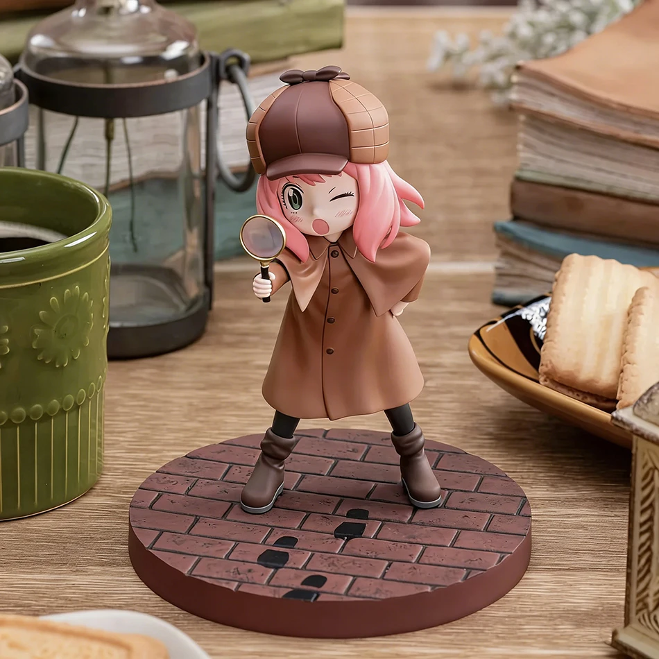 Spy X Family Anya Forger Detective Figure Cute Kawaii Pvc Toys Car Desktop Decoration Collection Gift For Kids Adults Anime Fans