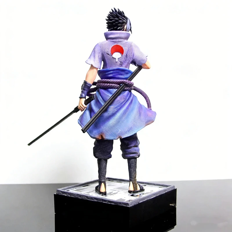 36cm Ninja Anime GK Uchiha Sasuke Rebirth 2.0 Two Headed Action Figure Light Up Base Collectible Model Statue Toy Ornament Gift - Image 5