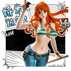 IN STOCK C2 TOYS 22cm ONE PIECE Anime Figures Nami Figures Two years later the Straw Hat Troupe Figures PVC Statue Gifts Toys