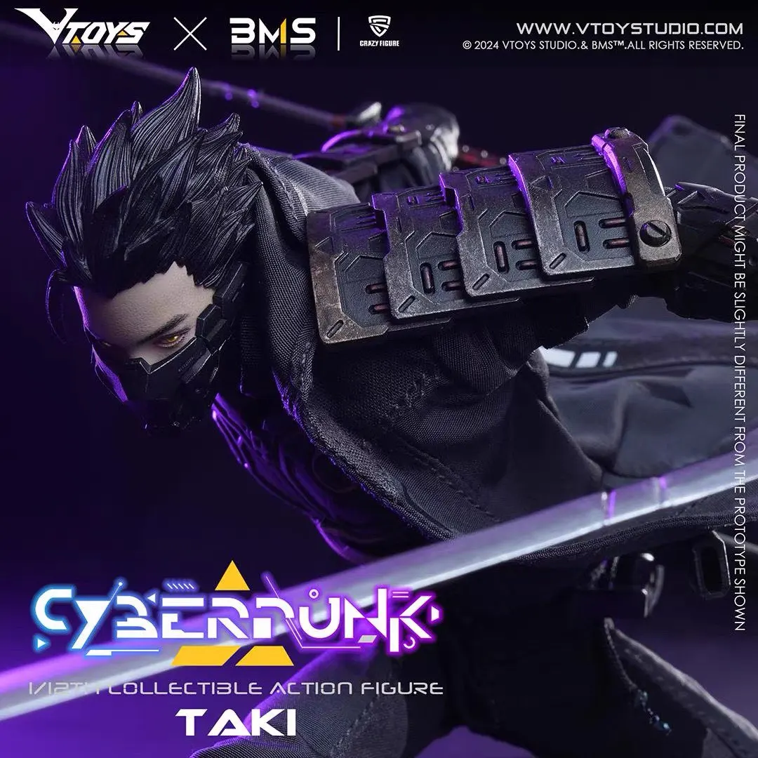 In Stock Vtoys 1 12 Cyberpunk Samurai Taki Articulated Action Figure