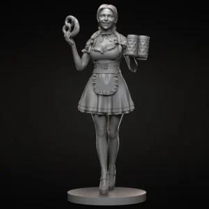 1/24 Oktoberfest, 75mm, girl, Resin Model figure, Civilian theme, Unassembled and unpainted kit