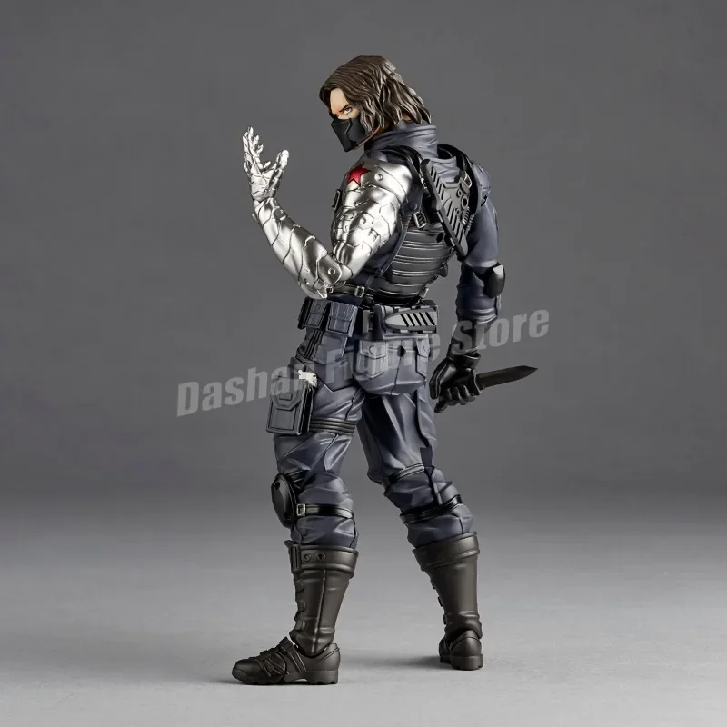 Revoltech Winter Soldier Action Figure Amazing Yamaguchi Captain America White Wolf Figures PVC Movable Collectible Model Toys
