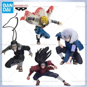 BANDAI Original NARUTO Shippuden PANEL SPECTACLE Sarutobi Hiruzen The Strongest Reinforce Action Figure Collectible Toy Kid Gift