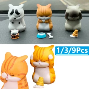 1/9 Kawaii Cat Doll Ornaments Figures Statue Mini Model Desktop Toys Gifts for Room Office Kids Car Home Decoration Accessories