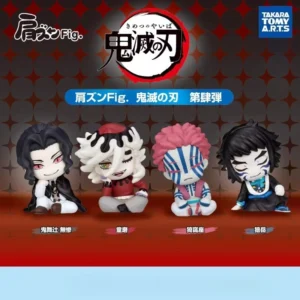 Original Anime Demon Slayer 04 Gashapon Toys Douma Kaigaku Akaza Kibutsuji Muzan Capsule Toys Cartoon Figure Model Xmas Gifts