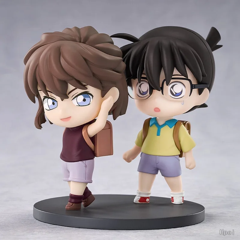Original Gsc Qset+ 7.5cm Detective Conan Conan Edogawa & Anita Hailey Q Version Anime Figure Mdoel Decoration Collection Toys