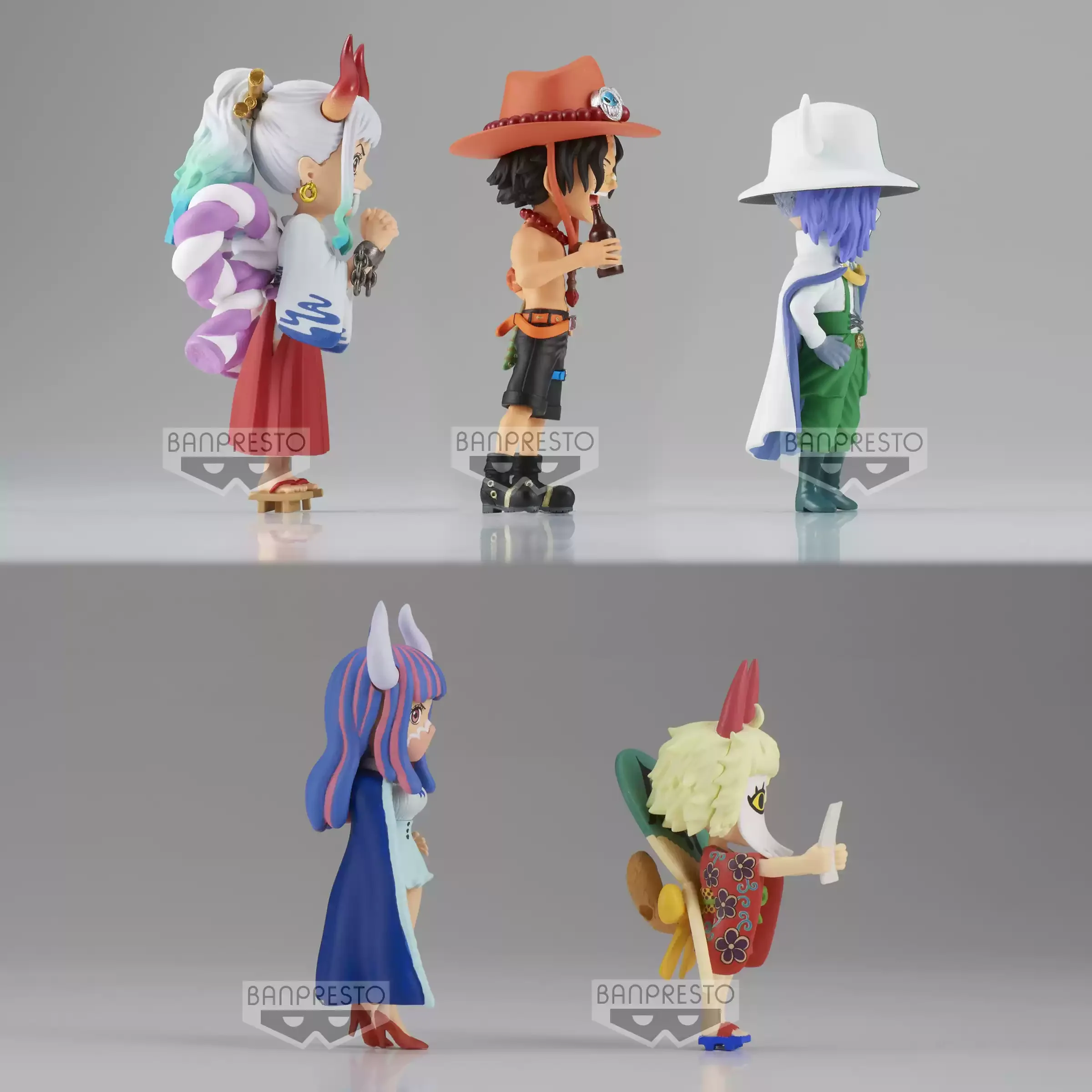 Original Bandai One Piece Anime WCF The Island of Ghosts VO.2 Ace Yamato Page One Ulti Action Figures One Piece Banpresto Toys