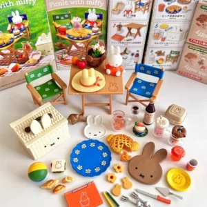 Hot Re-Ment Original Miffy Rabbit Anime Figure Miniature Scene Wild Utensil Model Desktop Toy Deco Girl Ornament Birthday Gift