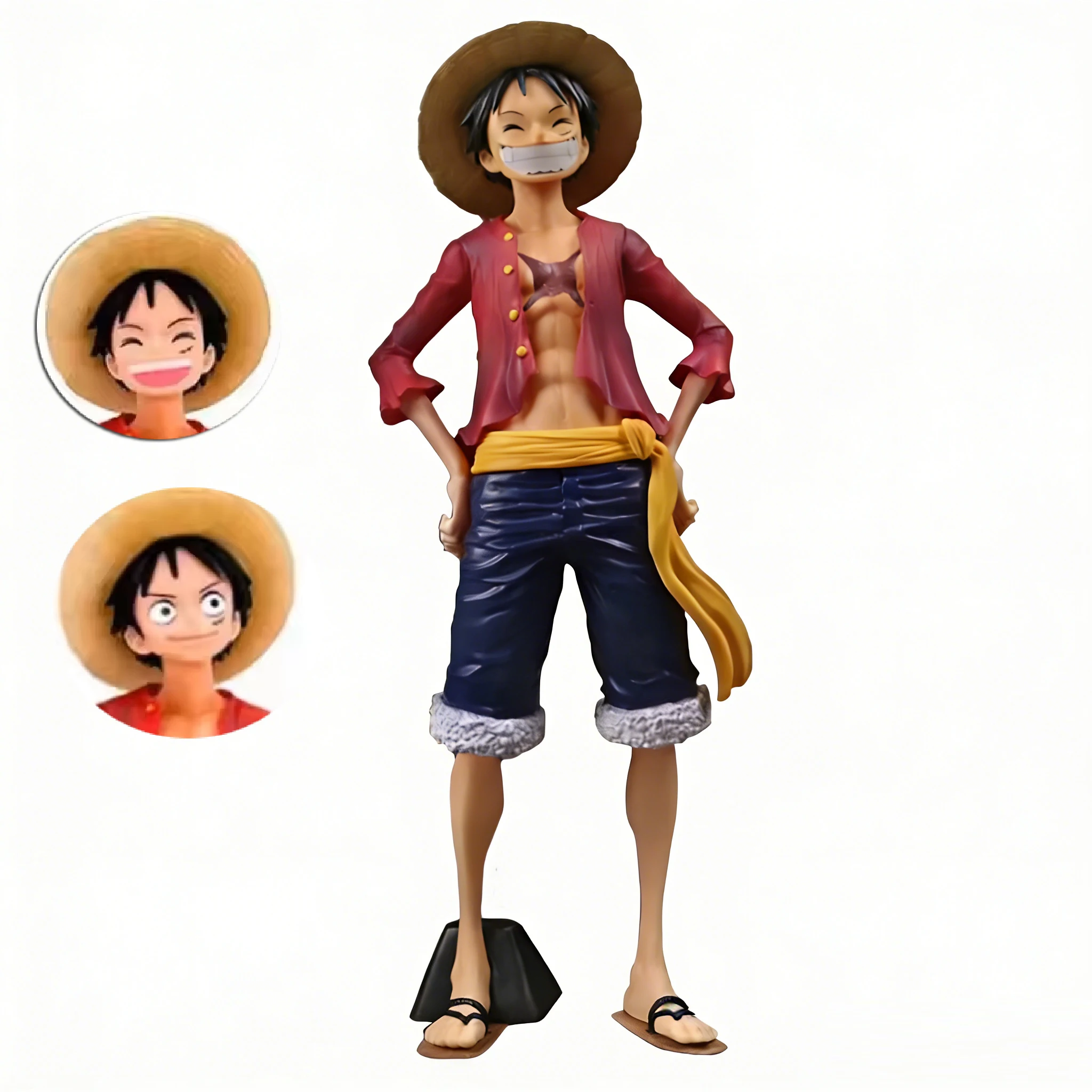 Hot 28cm One Piece Anime Figure Confident Smiley Luffy Three Form Face Changing Doll Action Figurine Model Toys Kits - Image 7