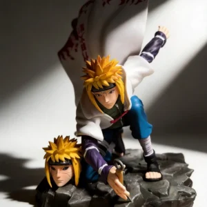 Naruto Minato Namikaze Anime Figure 22cm Dual Head Model Collectible Decoration Gift for Fans