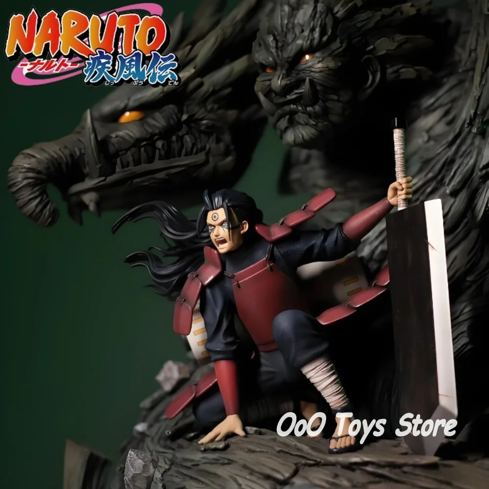 16.5cm/6.5in Anime Naruto Figure Squatting Senju Hashirama Double headed Action Figure PVC Statue Model Collectible Toys Gifts