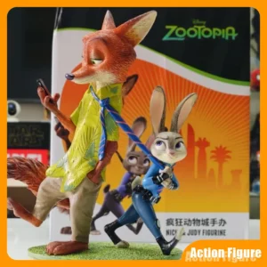 In Stock Disney Zootopia Figures Judy And Nick Fox Desktop 20cm Ornaments Birthday Gift Desktop Ornaments Model Birthday Gifts