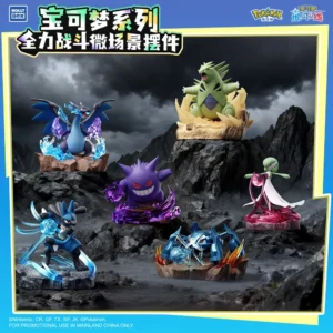 Pokémon Full Force Battle Light-Up Figure: Mega Charizard X  Gengar Lucario Anime Figurine Joint Movable Model Collection Toy