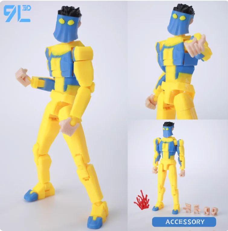 9L3D Printed Invincible Anime Action Figures Lucky 13 Dummy 13 Multi-Jointed Superheroes Model Toy Collectible Ornaments Gift - Image 15