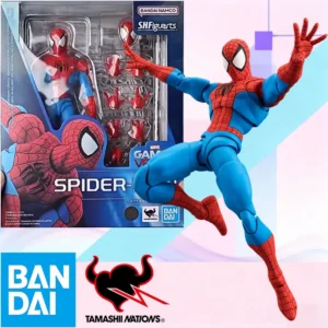 BANDAI S.H.Figuarts SPIDER MAN Figure Model All Ages With Replaceable Hands Face Parts Web Effect Accessory Background Paper
