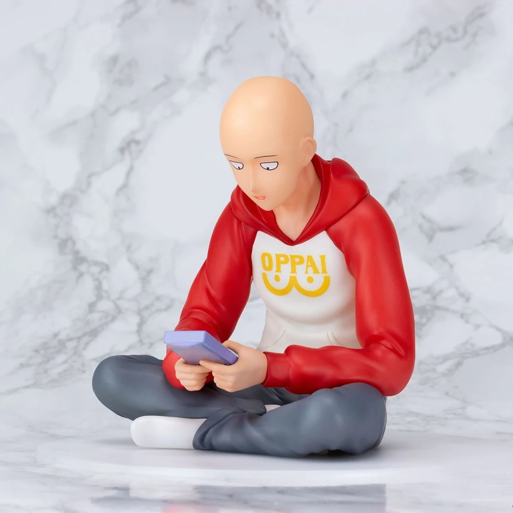 Anime figures Saitama saitama statue figure sitting pose pvc model saitama action figure noodle stopper ornaments birthday gifts - Image 5