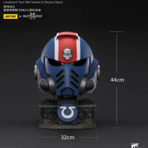 JOYTOY Warhammer 40K 1/1 Ultramarines Lieutenant Titus' MKX Helmet & Display Stand Action Figure Model Wearable Helmet