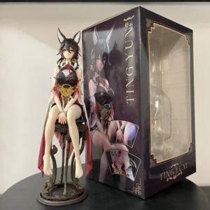 Ting Yun Gk Figure Blue Archive Anime Fox Ear Beautiful Girl Statue 26cm Collectible Tabletop Decor Gift For Anime Fans Otaku