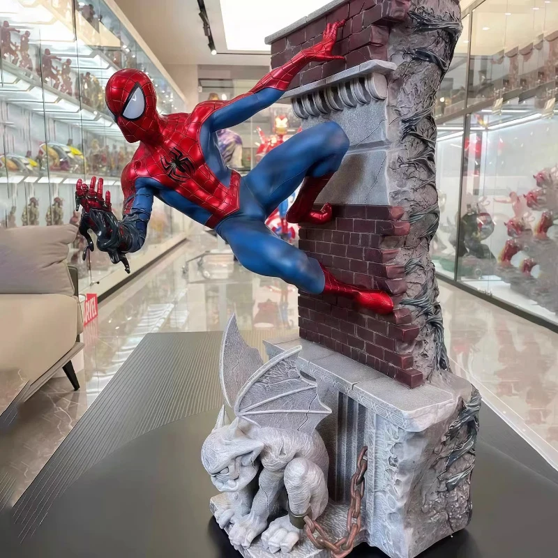 New 29cm Spider-Man The Amazing Gk Model Statue Figure Trendy Toy Scene Peripheral Desktop Decoration Birthday Gift