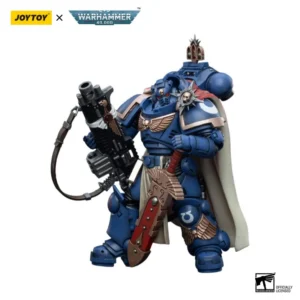 JOYTOY Warhammer 40000/40k Ultramarines Captain with Master-crafted Heavy Bolt rifle Action Figure Doll Model Gift Decoration