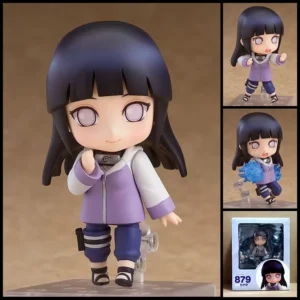 Naruto Shippuden Chibi Figure #879 - Hinata Hyuga Action Figure, Swappable Faces Movable Joints Collectible