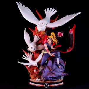 Anime Akatsuki Deidara Uchiha Sasuke 41cm Battle Ver. Pvc Action Figure Collectible Game Statue Model For Kids Toys Doll Gifts
