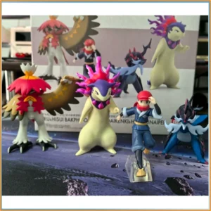 Bandai Pokemon Scale World Hisui Region Rei Decidueye Hisuian Typhlosion Hisuian Samurott Action Figure Model Toy Gift