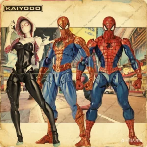 Special Offer100% Original in Stock Kaiyodo Amazing Yamaguchi Revoltech Spir-Man Ver. 2.0 Spir-Gwen Ghost-Spir Collection Series