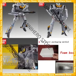 In Stock Original Bandai Banpresto Macross VF-1S Action Figure 1/12 PVC Display