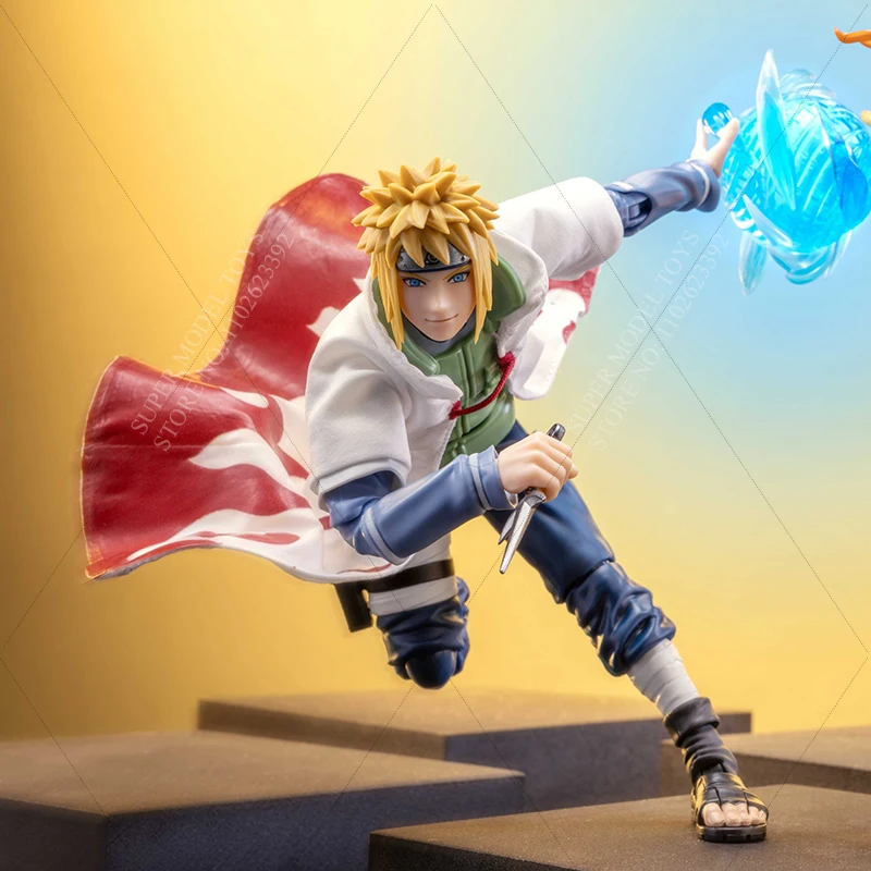 In Stock 1/12 Scale Men Soldier Clothes NARUTO Namikaze Minato Long Coat Cloak Fit 6-inches SHF Action Figure Model Doll